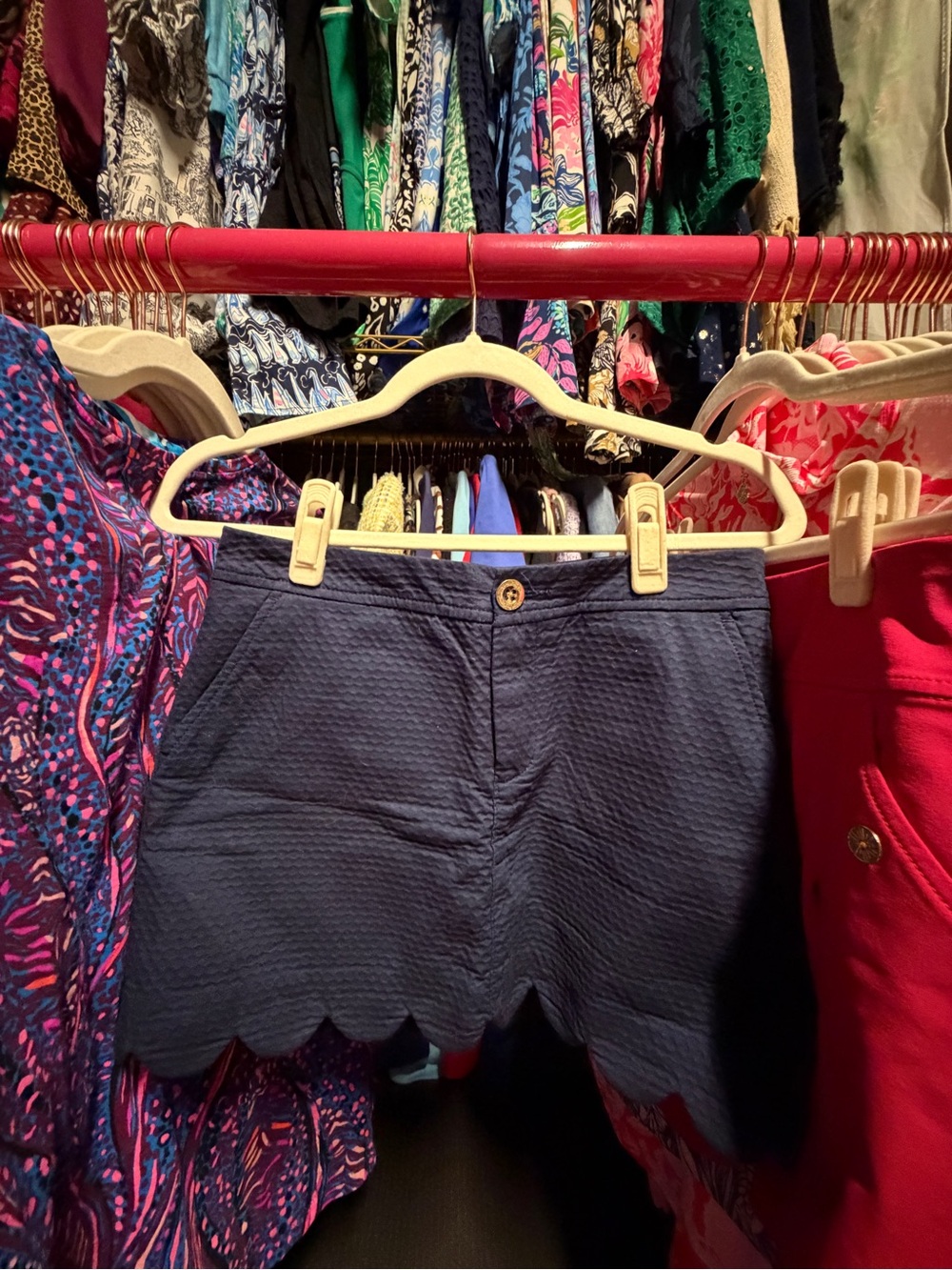 Lilly Pulitzer Colette Scalloped Skort - True Navy - 00